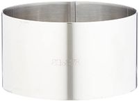 Ibili Patissierring 8x4,5 cm roestvrij staal, zilver