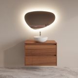 Boss & Wessing BWS Badmeubelset Riga Met Topplaat 80 cm Walnoot