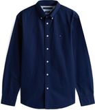 Tommy Hilfiger Heren Lange Mouwen Shirt - Effen - Regular Fit - XXL - Donkerblauw