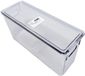 Ziva Réfrigérateur avec compartiment congélation C4 avec couvercle - Bac de rangement pour réfrigérateur - Dimensions 268x95x133mm - Boîte de conservation alimentaire avec couvercle - Accessoire d'organisation de cuisine - Solution de rangement structurée transparente pour une organisation efficace du réfrigérateur