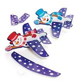 Baker Ross FC272 Jolly Snowman Vliegende Zweefvliegtuigen - Pak van 8