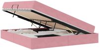 vidaXL - Opbergbed - met matras - Roze - 160 x 200 cm - Fluweel