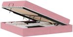 vidaXL - Opbergbed - met matras - Roze - 160 x 200 cm - Fluweel