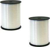 Merkloos Cadeaulint - 2x - Wit - 5 mm x 500 meter