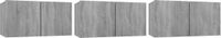 vidaXL TV-kast set, 3 stuks, grau, Holzfaser