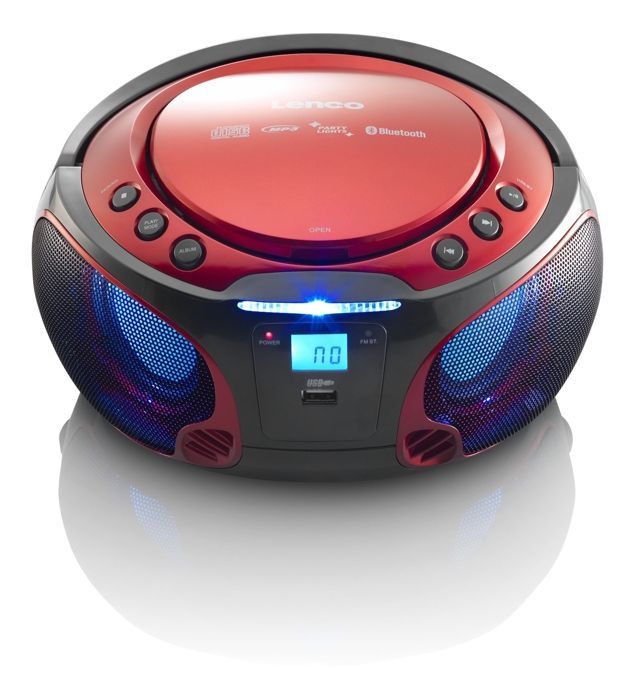 Lenco SCD-550 - Draagbare CD/MP3 Speler met FM Radio - Rood