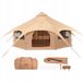 Vevor Bell Tent 5 x 2,8 m Yurttent TC Coton et Poteaux Lourds en Fer Avec un Tapis de Sol en Tissu Oxford Tente de Camping Tente Familiale 8 Personnes Tente de Groupe 8 Fenêtres pour Aventures en Plein Air
