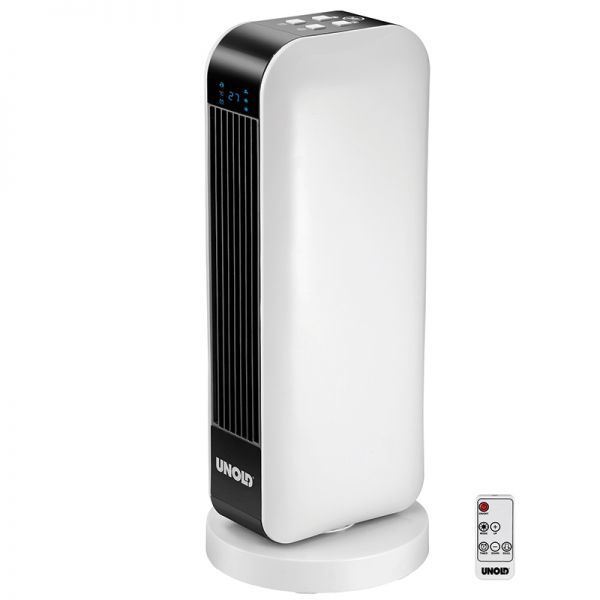 Unold 86430 - Ceramic Fan Heater - Indoor - Black/White - 2000W - Remote Control