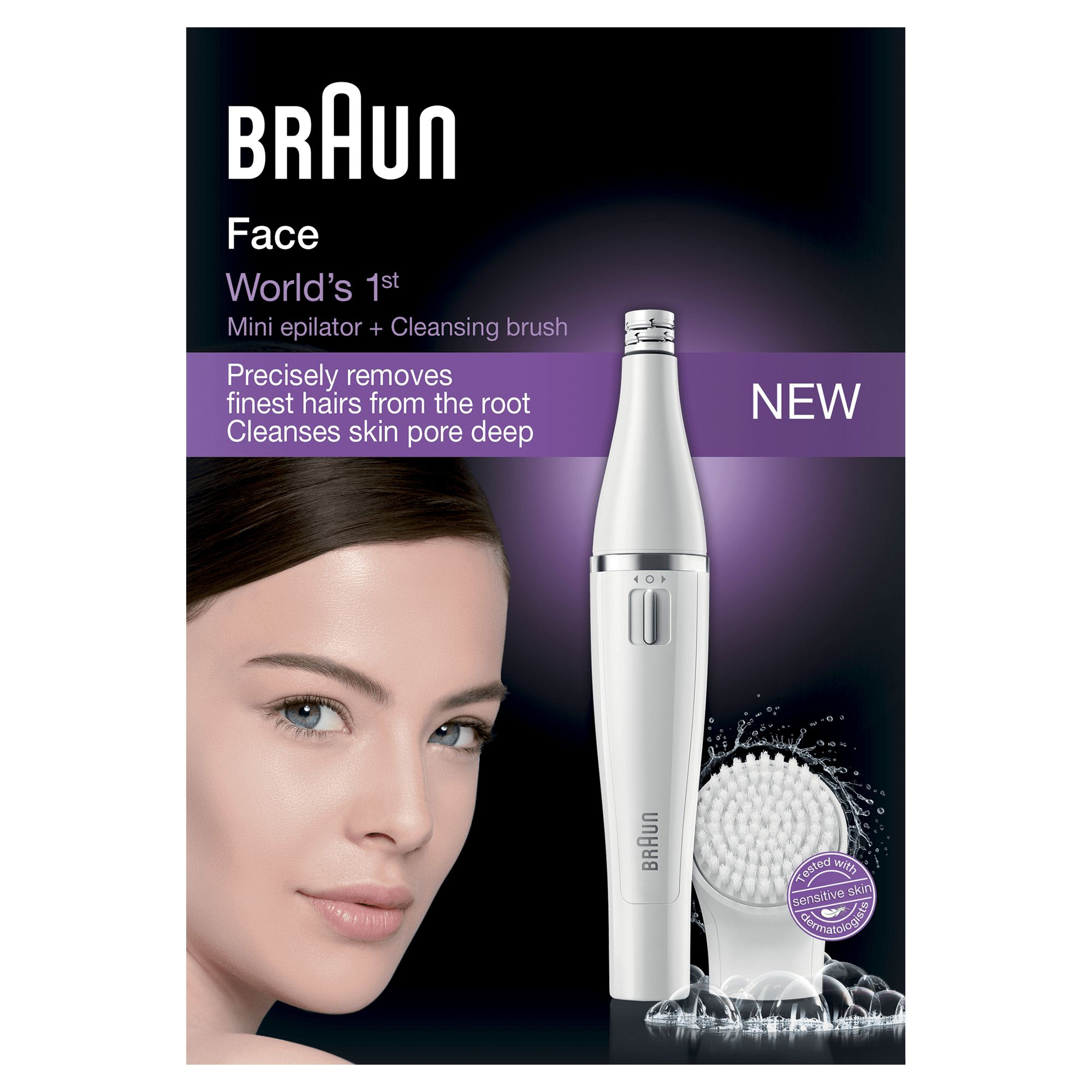 Braun FaceSpa Face 810 - Gezichtsepilator & Reinigingsborstel - Wit