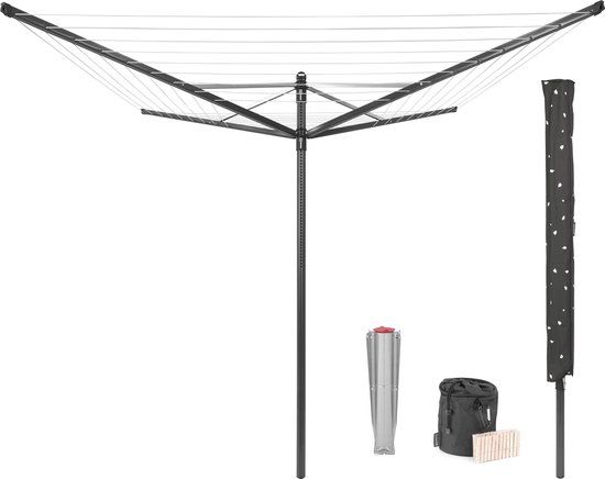 Brabantia Lift-O-Matic Droogmolen - 50 m - Anthracite