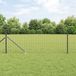 vidaXL Euro-hek - met - grondpennen - 50 - x - 0,6 - m - PVC-Coated - Staal - Grijs - Mesh