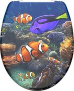 Schütte SCHÃœTTE WC-Bril 82372 SEA LIFE - Duroplast - Soft Close - Afklikbaar - RVS-Scharnieren - Decor - 3-zijdige Print