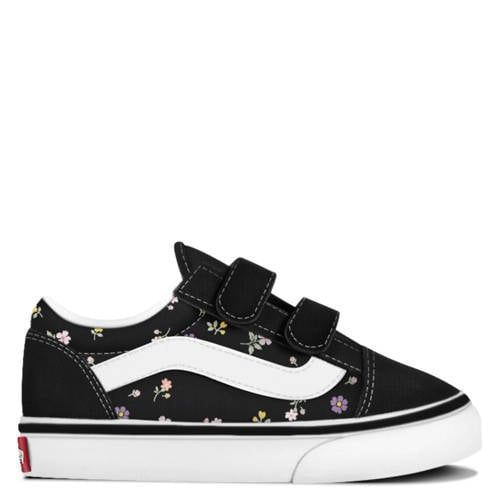 VANS Old Skool V katoenen gebloemde sneakers - zwart/meerkleurig