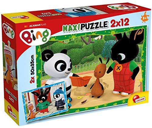 Lisciani 81226 Puzzle supermaxi 12+12 bing - bing e i suoi amici