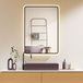HOKO Miroir de salle de bain LED Rectangulaire 70x100cm Cadre en Aluminium Noir Anti-buée Température de couleur réglable en continu Fonction mémoire IP44 Montana