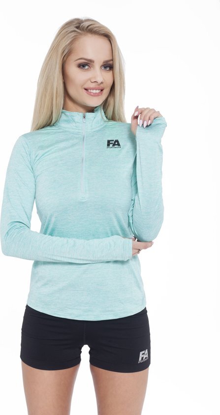 Fitness Authority Sportlongsleeve Dames Turquoise