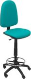 Piqueras y Crespo T04CP Ergonomische kruk, in hoogte verstelbaar, met voetensteun, lichtgroen