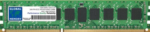 GLOBAL MEMORY 1GB DDR3 1333MHz PC3-10600 240-PIN ECC GEREGISTREERD DIMM (RDIMM) GEHEUGEN VOOR ARECA RAID ADAPTERS ARC-1882ix-12 / ARC-1882ix-16 / ARC-1882ix-24