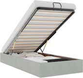 vidaXL Bedframe zonder matras 100x200 cm fluweel lichtgrijs