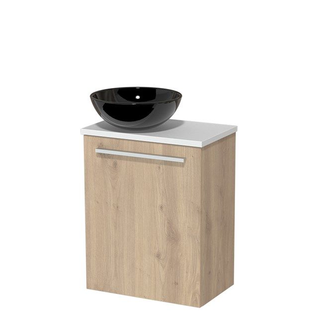Maxaro Toiletmeubel Modulo Lichtbruin Eiken 41 cm Mat Wit
