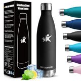 Thermosfles voor kinderen, 750 ml, BPA-vrij, dubbelwandig, roestvrij staal, geschikt voor koolzuurhoudende dranken, sport, outdoor, fietsen, fitness, yoga