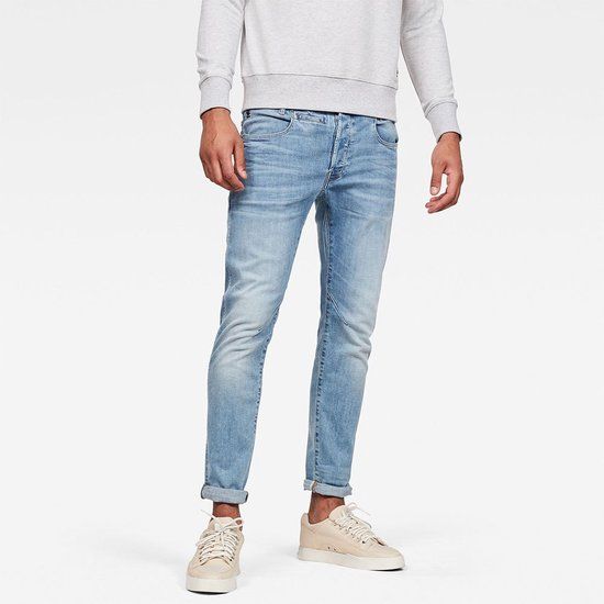 G-STAR D-Staq 5 Pocket Slim Jeans - Heren - Light Indigo Aged - W32 X L32
