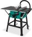 VONROC Zaagtafel 2000W – Ø250mm - Groot werkblad - Zaaghoek instelbaar van 0° tot 45° - Met soft-start technologie - Incl. 60T zaagblad en onderstel