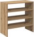 vidaXL Schoenenrekken 2 st stapelbaar 60x30x30,5 cm Artisanaal eiken