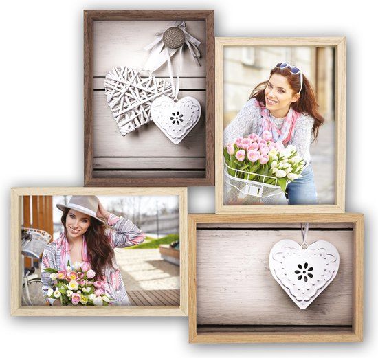 ZEP Montreaux 4Q Collage Photo Frame - 4 Photos 10x15cm - Brown