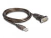 Delock 62645 Seriële kabel Zwart 1,5 m USB Type-A DB-9