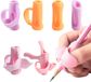 Merkloos Potloodgreep - Ergonomische schrijfhulp voor kinderen - Ter verbetering van de schrijfhouding - Meerkleurig, 6 stuks