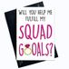 Grappige wenskaart met opschrift "Will You Be My Bridesmaid" (Be My Maid of Honour)