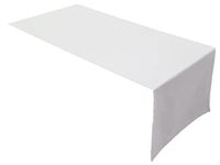 Lemos Home Tafelloper van hoogwaardige kwaliteit, 100% katoen, concept collectie, kleur en maat naar keuze (Tafelloper, 45 x 120 cm, Wit)