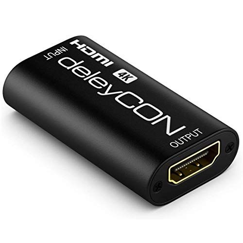 deleyCON 4K HDMI 2.0 Repeater Signaalversterker Socket 4K UHD 2160p@60Hz Full HD 1080p@60Hz HDR HDCP 2.2 18Gbps 3D