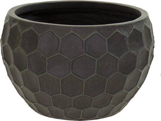 Merkloos Mega Ceramics Yara Bowl Low Forest D42.5H27 bloempot fiberclay clayfibre groen