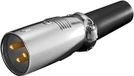 Goobay 11954 kabel-connector XLR (3-pin) Zwart, Roestvrijstaal
