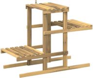 vidaXL Plantenstandaard Wit 82 x 36 x 60 cm Massief Acacia Hout