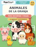 Animales de la Granja para Recortar y Pegar: Aprende a usar las tijeras jugando