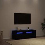 Maison Exclusive - Meuble TV avec éclairage LED, aspect chêne noir, 120x35x40 cm