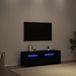 Maison Exclusive - Meuble TV avec éclairage LED, aspect chêne noir, 120x35x40 cm