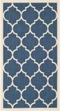 Safavieh Trellis Indoor/Outdoor Geweven Gebiedsdeken, Courtyard collectie, CY6914, in Navy & Beige, 79 X 152 cm
