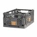 bigbuy Home Set van opstapelbare opbergboxen Donker grijs 50 x 33 x 25 cm