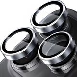 Casemania Camera Glas Lens Film Geschikt voor Apple iPhone 17 Pro - Gehard Glas Camera Lens Protector - Zilver