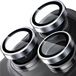 Casemania Camera Glas Lens Film Geschikt voor Apple iPhone 17 Pro - Gehard Glas Camera Lens Protector - Zilver