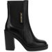 Moschino Black Leather Boot With Heel Black Taille: 36
