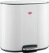 WESCO Multicollector 2 Prullenbak Afvalscheiding (2x25 Liter) | 50 Liter | Metaal - Mat wit | Duo Pedaalemmer met Soft Close en Geurfilter