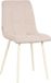 LABEL51 Nino Eetkamerstoel - Naturel - Stof - Wit Metalen Frame
