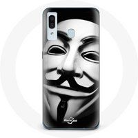 Maniacase Tasje voor Samsung Galaxy A30 Wij zijn legioen anoniem masker