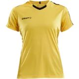 Craft Progress Contrast Shirt Korte Mouw Dames - Geel / Zwart | Maat: XS