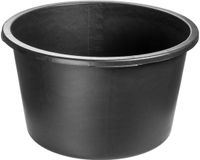 KADAX Mortelbak, bouwemmer, stabiele mortelemmer voor tuin, bouwplaats, ronde cementbak van kunststof, betonemmer met handgrepen, cementemmer, mortelbak, mortelbak (40 liter)
